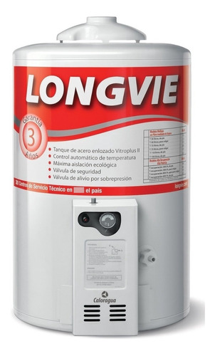 Termotanque Longvie 50 Lts T3050p Sensor Multigas