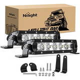 Nilight Led Light Bar Super Slim 2pcs 7 Pulgadas 30 W Drivin