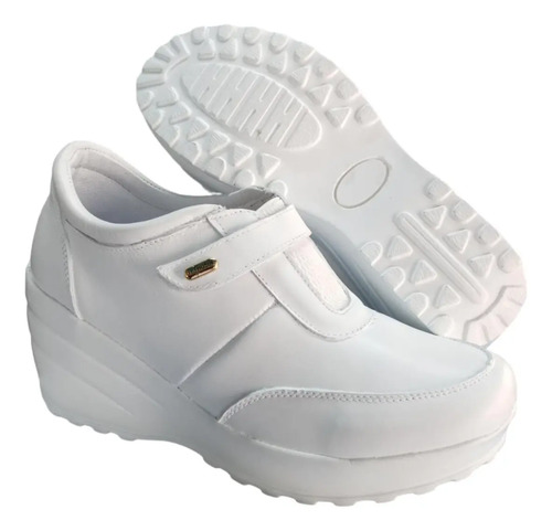 Zapato Blanco Plataforma Enfermera  Dr. House  2306 Novia  | Envío gratis