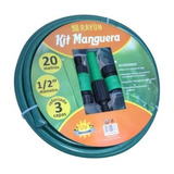 Rollo Manguera 1/2 X 20 Mts Con Accesorios Color Verde
