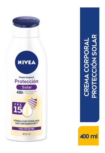 Crema Corporal Nivea Proteccion Solar Spf15 X 400ml