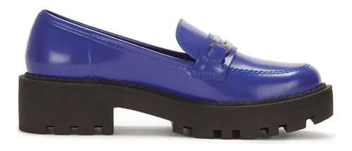 Zapato Flat Con Plataforma Azul Andrea 3296288