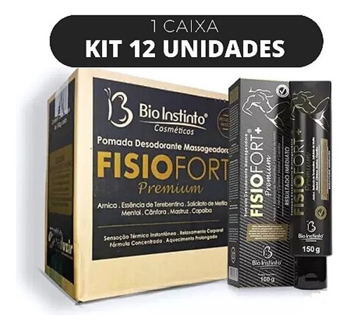 Kit 12 Pomadas Fisiofort Premium 150g - Bio Instinto