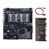 Placa Base Aleo Mining De Doble Cpu X99 Y Cable De Conmutaci