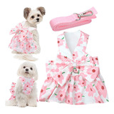 Vestido Para Perro Bowknot Arnés Correa Conjunto Para Perro