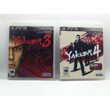 Lote Yakuza 3 Y Yakuza 4  Ps3 Completo!!