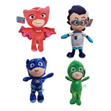 Juego De 4 Peluche Modelo  Original- Pj Masks