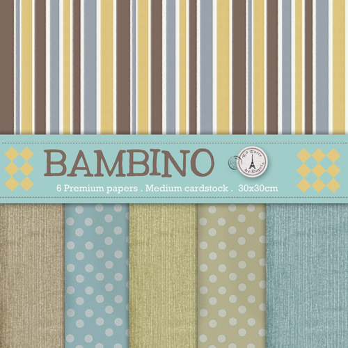 Bambino 6 Papeles Para Scrapbooking 30x30cm