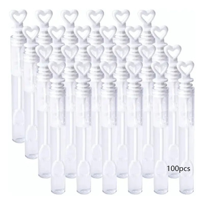 Varitas de Burbujas MCZZOPTNE 100 Piezas con Tapa Corazón para Fiestas y Bodas | MercadoLibre