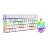 Kit Gamer Teclado Y Mouse 60% Mecanico Tdagger Tgs008 Blanco