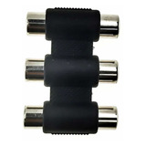 Conector Rca De 3 Entradas, Conector Hembra A Hembra