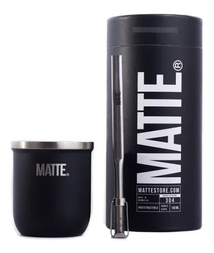 Mate Acero Inoxidable Steel Termico + Bombilla + Pack Matte