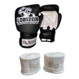 Kit Par Vendas Elasticas 5cm + Guantes Boxeo Sparring Boxing