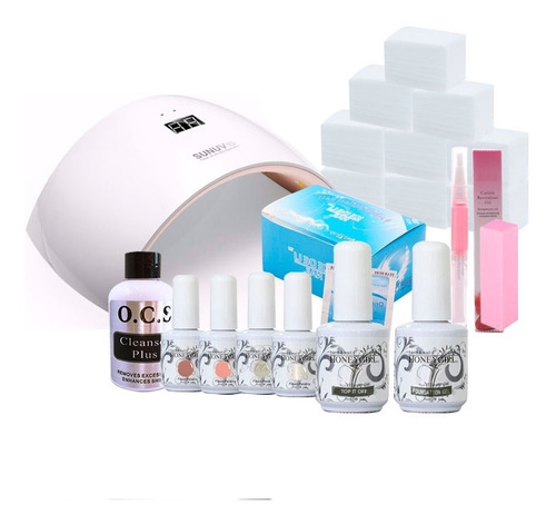 Kit De Esmaltado Permanente De Uñas Lampara Led 24w