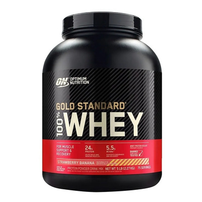 Suplemento Optimum Nutrition Proteína Proteína Gold Standard 100% Whey sabor strawberry banana de 2.27kg en polvo | Meses sin interés