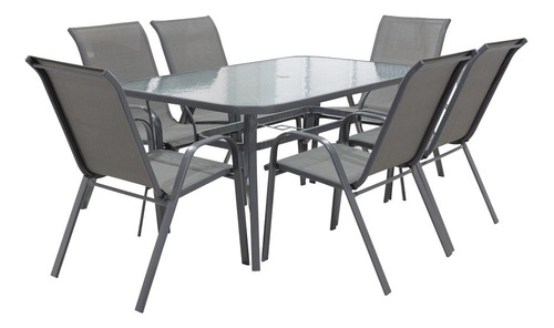 Juego De Jardin Ares 7 Piezas Comedor Exterior Super Oferta 