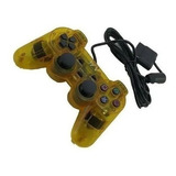 Kit C/ 2 Controles Manete Ps2 Playstation 2 Joystick Com Fio