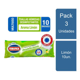 Pack 3x10 Trapero Húmedo Desechable Limón Virutex