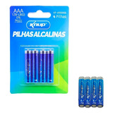 Cartela 4 Pilhas Alcalina Aaa 1.5v Palito