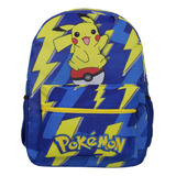 Mochila Infantil Escolar Masculina Costas Pokémon Juvenil