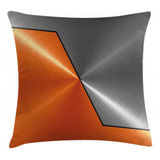 Ambesonne Naranja Y Gris Manta De Almohada Cojín, Estilo 3d 