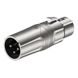 Adaptador Xlr Macho A Xlr Hembra Roxtone