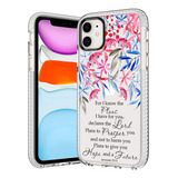 Funda Transparente Para iPhone 11 Diseno Floreado