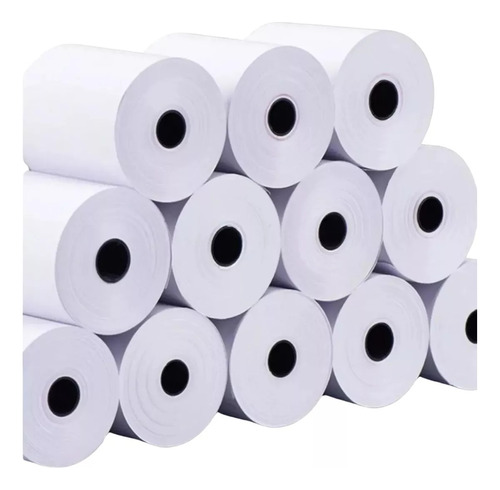 X20 Rollos Papel Térmico De 57mmx50 Boleta Color Blanco 50mt