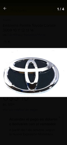 Emblema Parilla Toyota Corolla 2009-2010-2011-2014  Foto 2