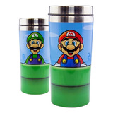 Botella Agua Termo Metálico Mario Y Luigi Super Mario 