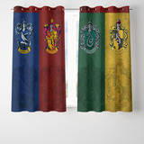 Cortina Decorativa Tema Harry Potter 2,60x1,50m Cor Preto