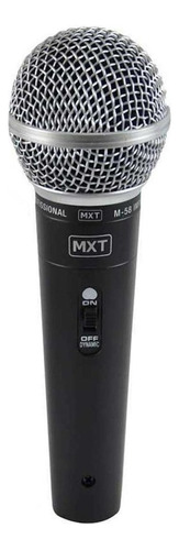 Microfone Mxt M-58 Dinâmico Cardioide Cor Preto