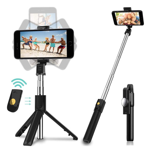 Selfie Stick Para Celular Con Bluetooth Para Fotos Tripoide