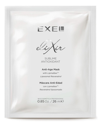 Mascarilla Facial Antiedad Elixir Con Resveratrol Exel 