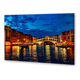 Cuadro 50x75cm Paisaje Italia Venecia Noche Iluminacion
