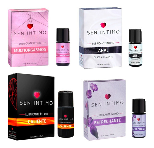 Kit Lubricantes Multiorgasmos + Anal + Caliente + Estrechant