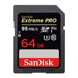 Tarjeta De Memoria Sandisk Extreme Pro Sd 64gb 95 Mb/s