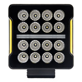 2 Faro Led Cuadrado 16 Cree Led 4.5 Pulgadas Blanco Luz Dia