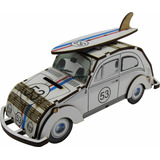 Cofre Cofrinho De Moedas Carrinho Fusca Herby 53 Mdf