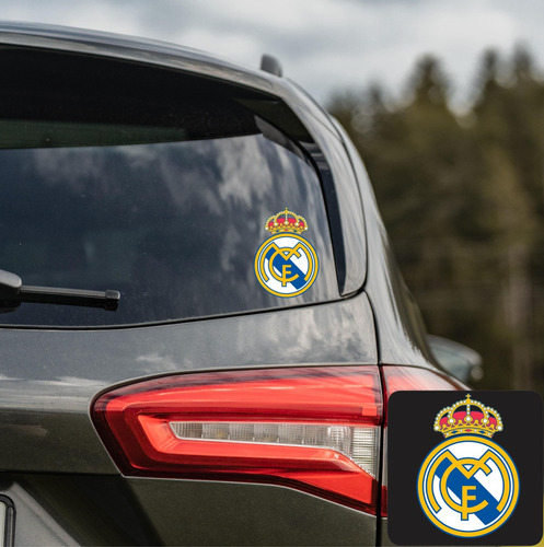 Sticker Adhesivo Para Auto De Real Madrid