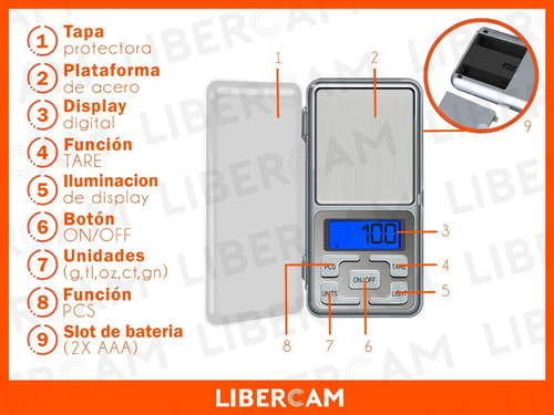 Balanza De Precision De 0.1 Gramos Joyeria Retroiluminada