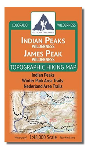 Mapa Topográfico De Senderismo De Indian Peaks Y James...