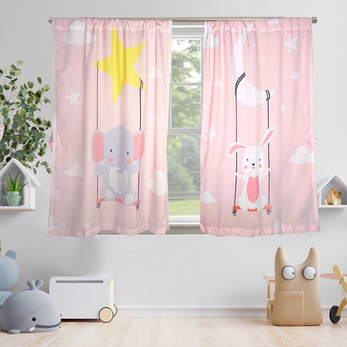 Cortinas Para Niñas Y Niños Béla Home 1.50alto X 2.70m Ancho