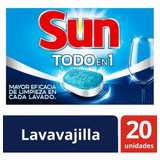 Sun Tabletas 3 En 1 Para Maquina Lavavajilla X 20 Unid.