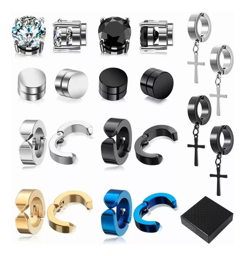 20pzs Piercing Falsos Aretes De Acero Inoxidable Para Hombre