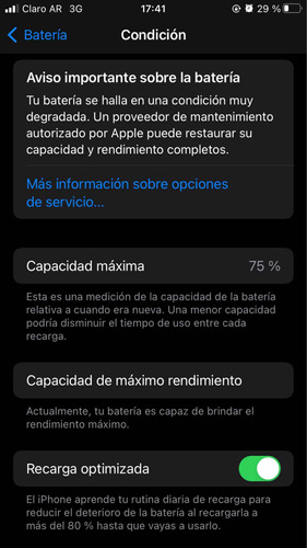 Celular iPhone 7 Usado Negro 32 Gb