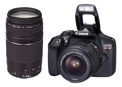 Canon Eos Rebel T6 Premium Kit Ef-s 18-55 Y 75-300 Mm + Sd