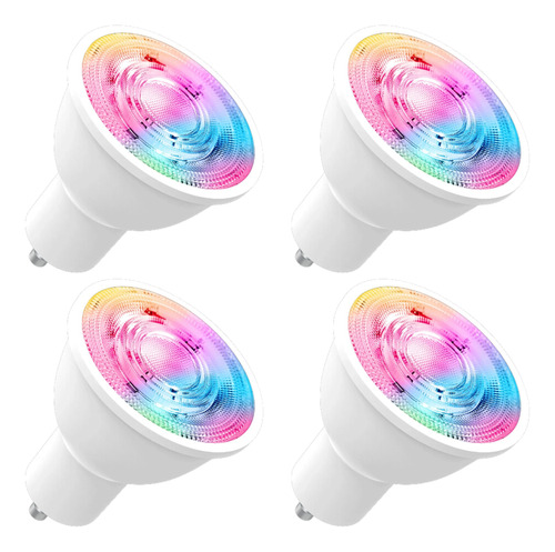 X4 Lampara Dicroica Led Wifi 5.5w Rgb Luz Fria Calida Smart