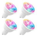 X4 Lampara Dicroica Led Wifi 5.5w Rgb Luz Fria Calida Smart