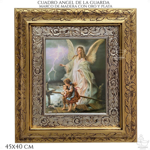 Cuadro Angel De La Guarda 45x40 Cm C001